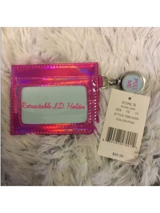 Kohl's Accessories - Kohl's Woman' or student retractable ID case attached retractable clip